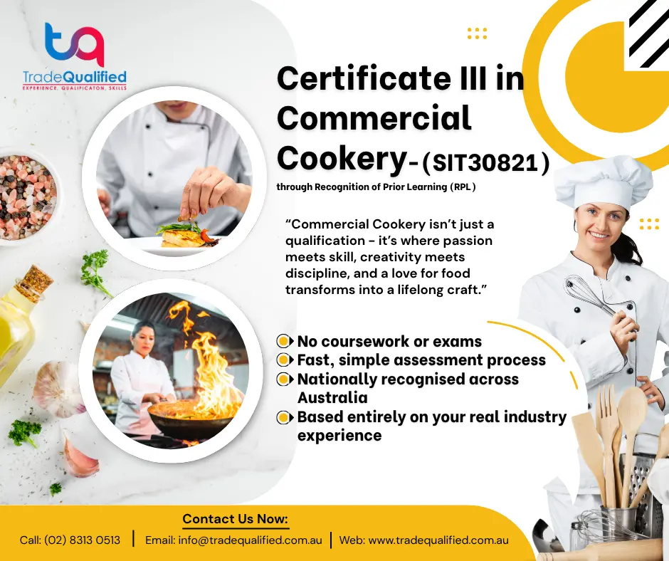 SIT30821 Certificate III in Commercial Cookery