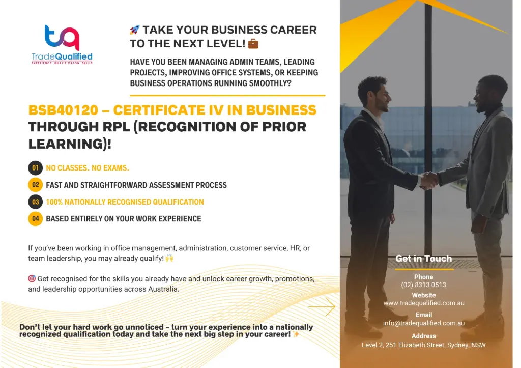 BSB40120 Certificate IV in Business
